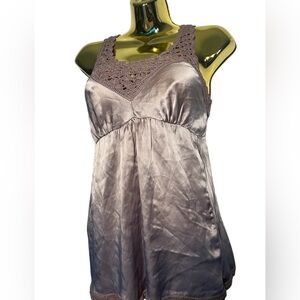 4 x $25 Goldhawk women’s silk satin crochet tank top XS boho hippie festival